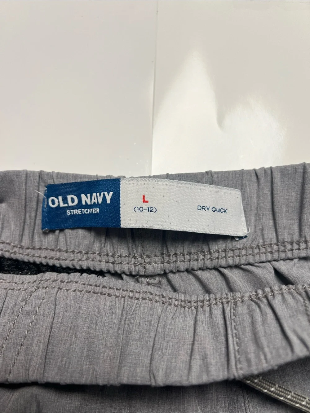 Old Navy Boy Gray Elastic-Waist Casual Shorts Large (10-12)